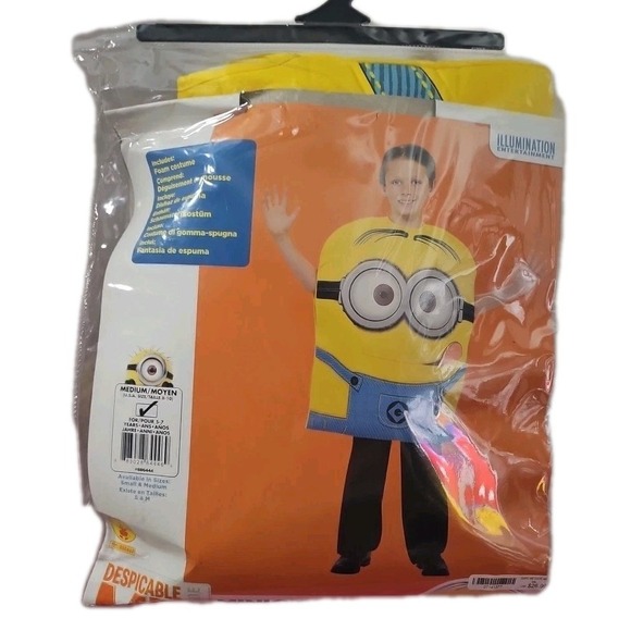 New Rubies Despicable Me2 Minion Dave Child's Med 8-10 Halloween Costume - Picture 1 of 7